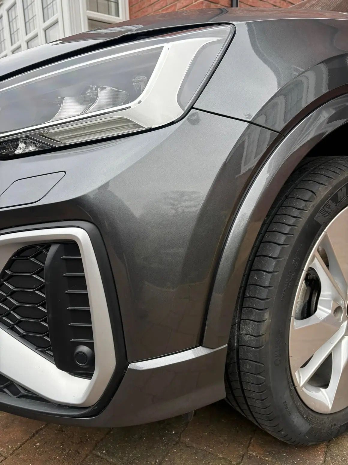 Car bodywork after professional repair